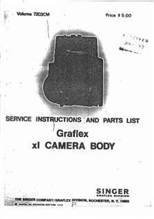 Graflex XL manual. Camera Instructions.